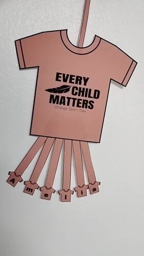 Orange Shirt Day Craft T Shirt Name Hanging Craft Coloring Activities ...