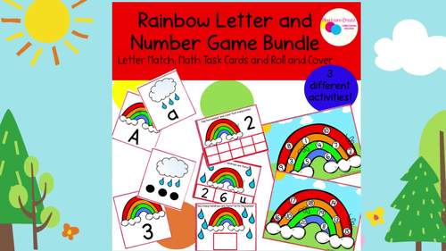 Rainbow Spring Theme Bundle Number and Letter Activities for Preschool ...