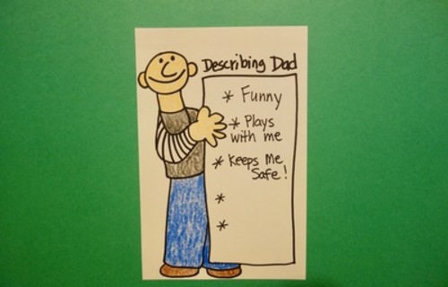 Preview of Let's Draw "Describing Dad" for Father's Day!