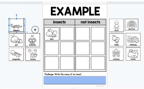 Rhyming Words Sort Google Version Included by A Kinderteacher Life