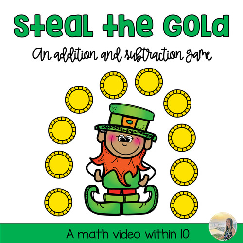 Preview of Steal the Gold | Addition and Subtraction game | St. Patrick's Day