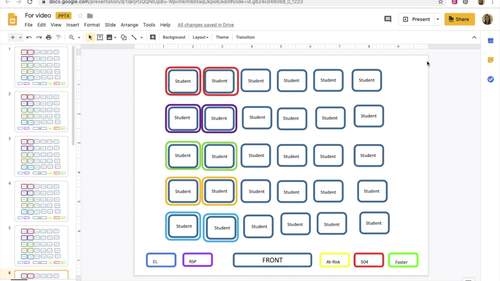 Seating Chart for Differentiation Planning by CGR Educational Consulting