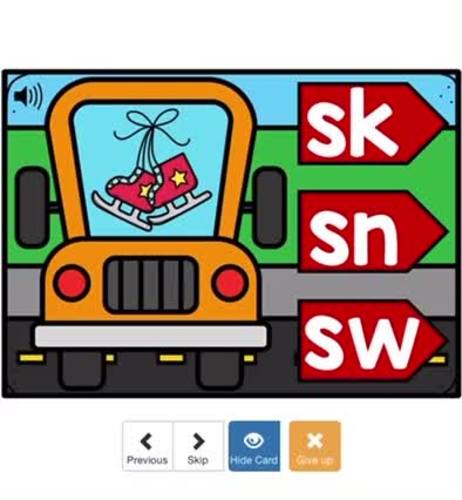 Boom Cards - S Blends on the Bus by To Teach A Mockingbird | TPT
