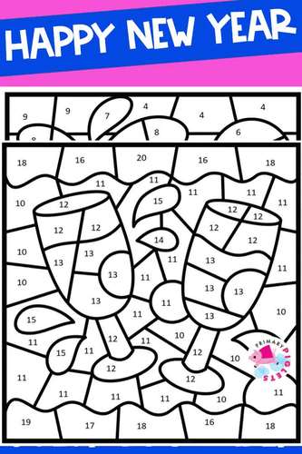 New Years Color By Number (Free Printables) - The Best Ideas for Kids