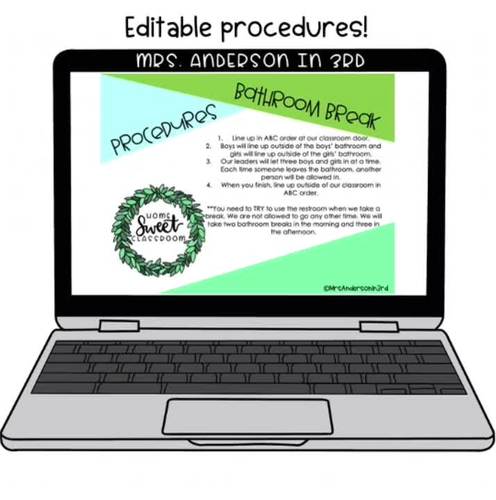 Routines and Procedures PowerPoint- Home Sweet Classroom Theme | TPT