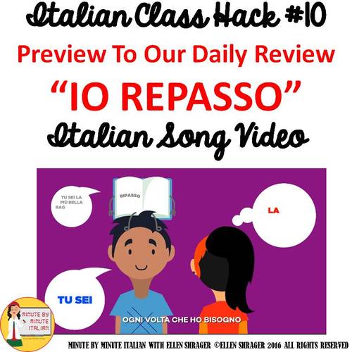 Preview of Italian Transition Video Io Repasso for CI TCI TPRS 90% Target Language
