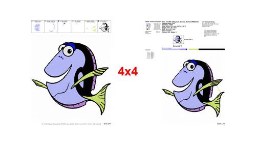 Finding Dory - Dory The Blue Tang Fish - Multiple Swimming Poses ...