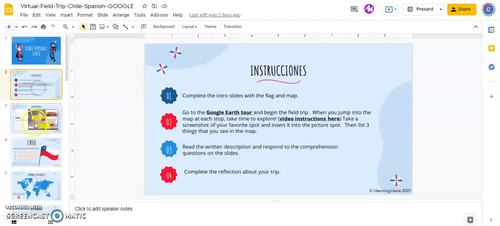 Virtual Field Trip Chile - SPANISH by Llearning Llama | TPT