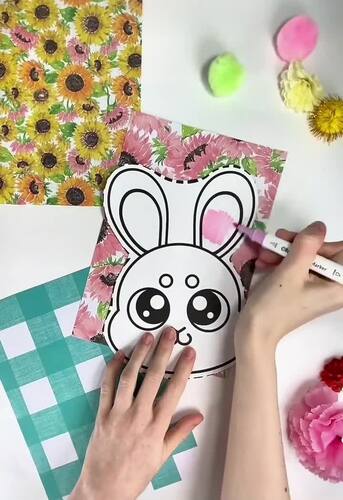 Dress An Easter Bunny Spring April Craft Craftivity No Prep Cut & Paste ...