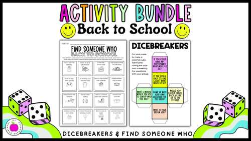 Back to School / Getting to Know You Icebreaker Printable Activity BUNDLE