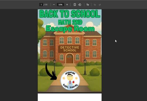 Back to School Math Escape Room | 3rd Grade Detective Game | TPT