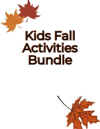 Fall Preschool Printable Activities, Fall Kids Activity Booklet ...