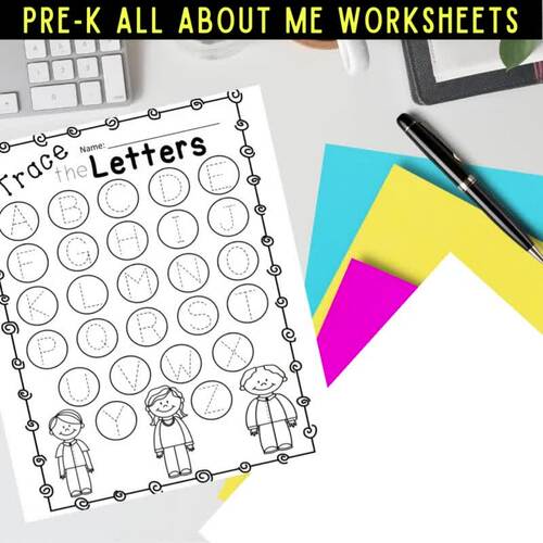 Preschool Worksheets - All About Me by Courageous with Crayons | TPT