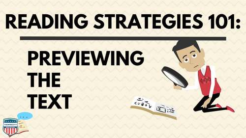 Previewing the Text Reading Strategies Video to improve reader's ...