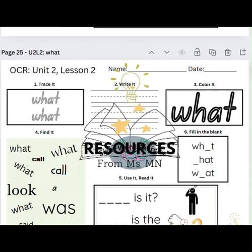 Open Court Daily Sight Word Practice, First Grade, Unit 2 Bundle