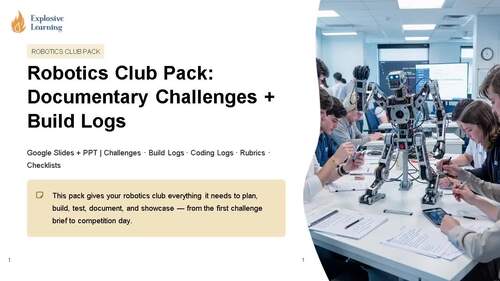 Robotics Club Pack Documentary Challenges : Classroom Resource : Skill ...
