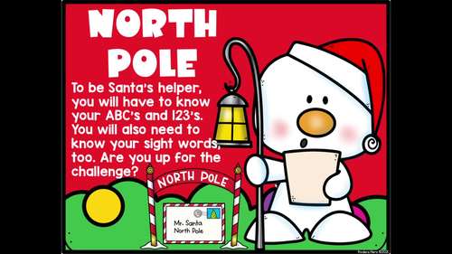 Christmas Fun Game for Google Slides Literacy and Math 1st Grade