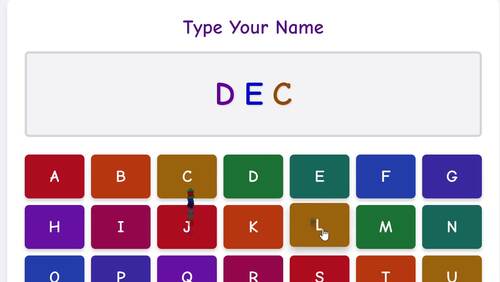 Interactive Name Spelling and Typing Activity by Little Gummy Creatives