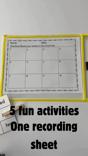 Back to School CVC Word Centers Phonics Activities & Literacy Stations