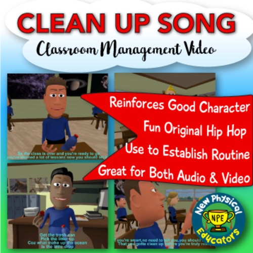 Preview of Class Management Clean Up Routine Video for Classroom Teachers STREAMING