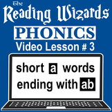Phonics Video/Easel Lesson - Short A Words Ending With AB 