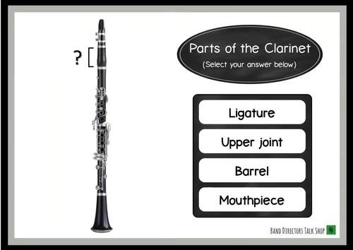 Parts of the Instrument BOOM Cards for Beginning Band- Interactive 