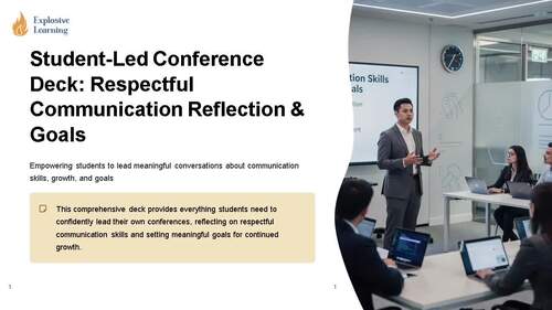 Student Led Conference Deck Respectful Communication Reflection Goals ...