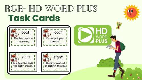 Spellings of / er / Task Cards for HD Word Plus Unit 13 SOR Aligned RGR