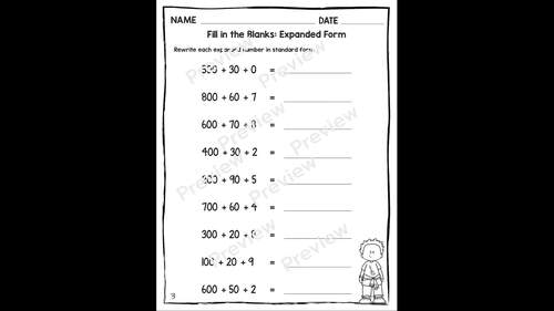 Expanded Form Addition Practice: 2–4 Digit Numbers