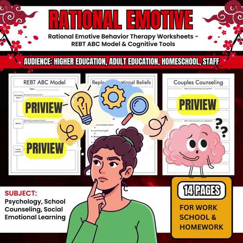Rational Emotive Behavior Therapy Worksheets - REBT ABC Model ...