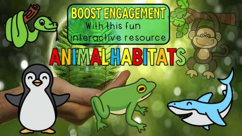 Cut and paste animals in their habitats by Murphys lesson design studio