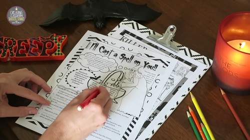 Halloween Grammar Worksheets, NO PREP, Middle and High School by Julie  Faulkner