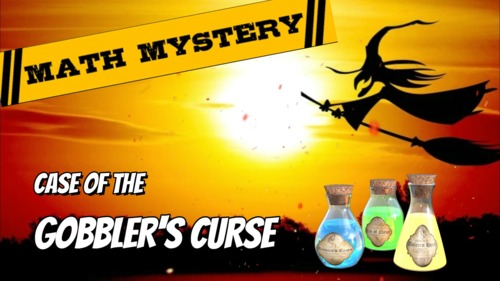 Preview of Thanksgiving Math Mystery Activity "Case of The Gobbler's Curse" VIDEO HOOK