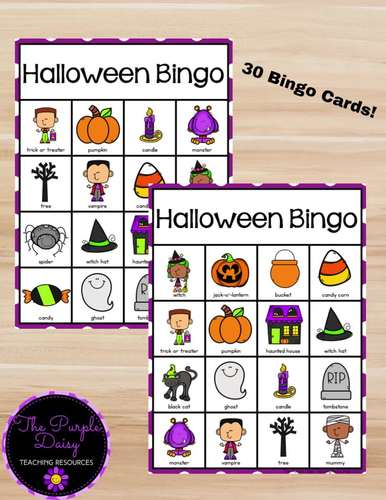 Halloween Bingo Game by The Purple Daisy Teaching Resources | TpT