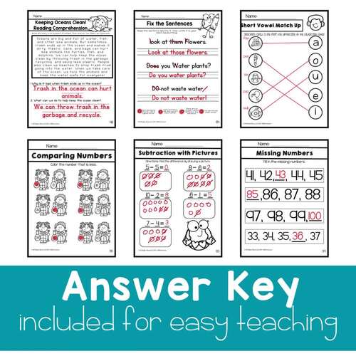 Kindergarten No Prep Packet April Earth Day Kindergarten Early Finishers