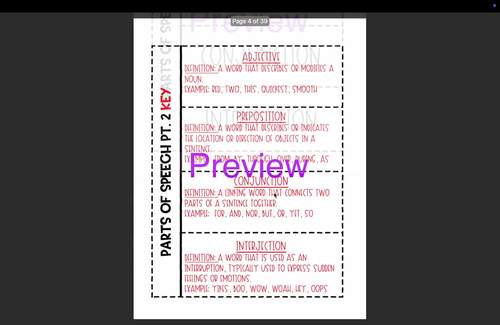6th Grade ELA Grammar/Language Interactive Notebook (Trimester 1) - PDF