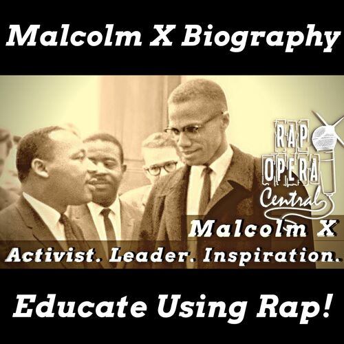 Preview of Malcolm X Biography Rap Song with Lyrics for Middle and High School