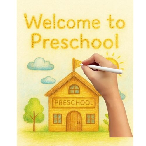 First Day of Preschool Coloring Pages | Tracing & Color Fun Back to School