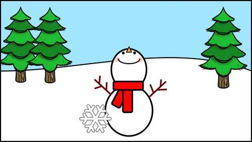Snowman and Snowflakes | Interactive Slide Show | PreK | Early Intervention
