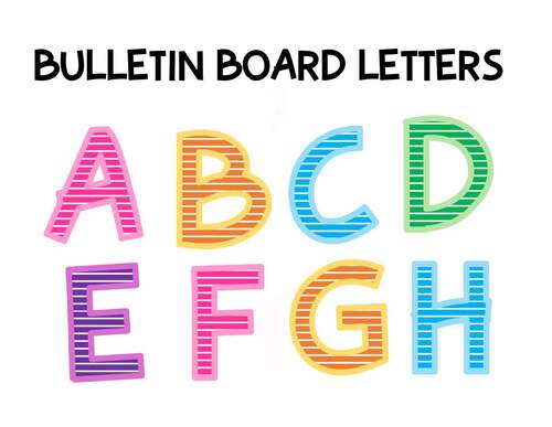 Printable Colorful Bulletin Board Large Alphabet Letters Alphabet Letters