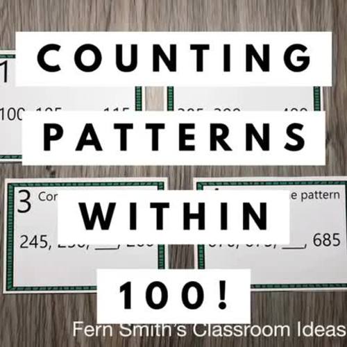 2nd Grade Math Counting Patterns Within 100 Task Cards TpT