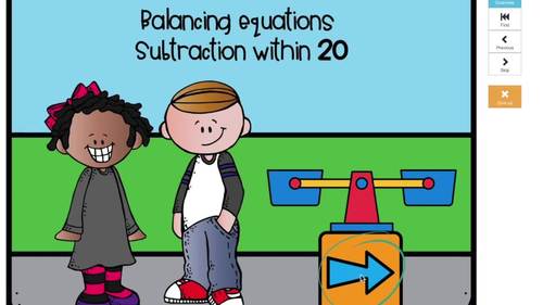 1st grade Balancing equations subtraction English by Recursos Arcoiris