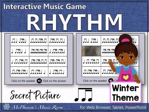 Winter Music Activity 1 Eighth/2 Sixteenths Interactive Rhythm Game ...