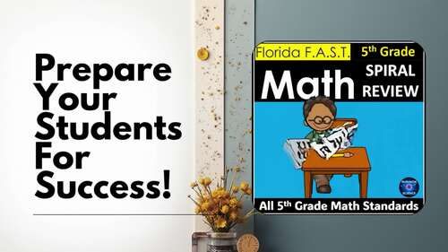5th Grade Florida B.E.S.T. Standards Math F.A.S.T. Test Prep Practice ...