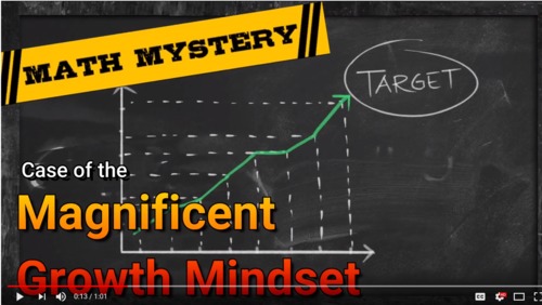 Preview of Growth Mindset Math Mystery Video Hook