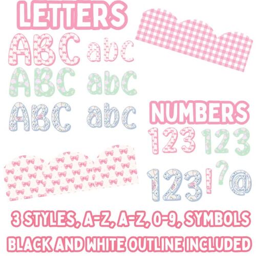 Pastel Bulletin Board Letters and Border Bundle for Pastel Themed Classes