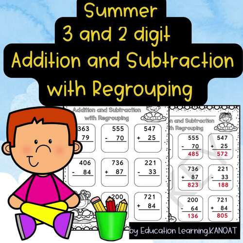 2 and 3 digit Addition and Subtraction with Regrouping Printables