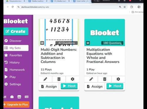 Preview of #Blooket // From Wholes to Fractions: Mastering Multiplication Equatio test FREE