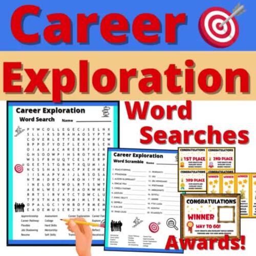 Career Exploration Word Search Puzzles Activity Careers Job No Prep ...