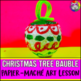 Christmas Bauble Tree Ornament, Paper Mache Sculpture Acti